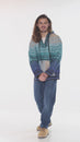 Load and play video in Gallery viewer, Ombre Striped Unisex Baja Hoodie