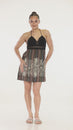 Load and play video in Gallery viewer, Midnight Floral Crochet Halter Dress