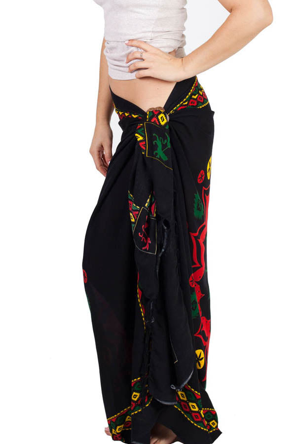 Tribal Rasta Lion Head Sarong