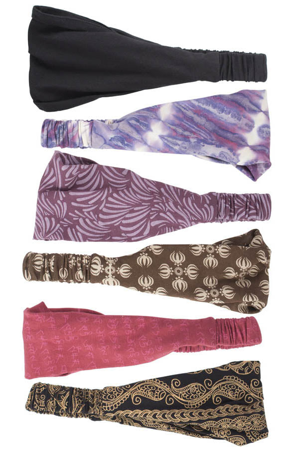 Organic Cotton Assorted HeadBand:12/Pkt