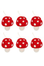Load image into Gallery viewer, Red Felt Mushroom Ornament: 6pcs/Pkt