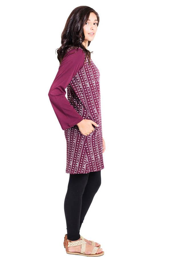 Women's Organic Om Stripe Tunic