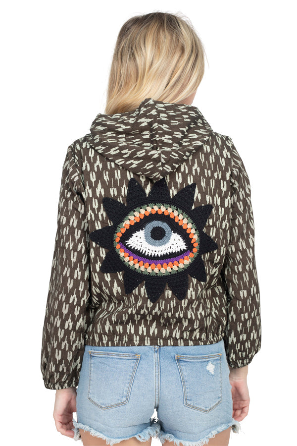 Crochet Mandala Bomber Jacket