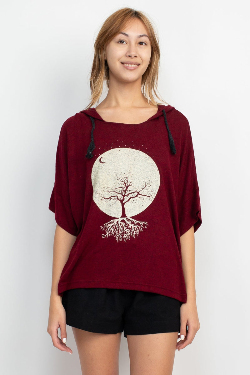 Lunar Tree of Life Oversize Soft Sweater