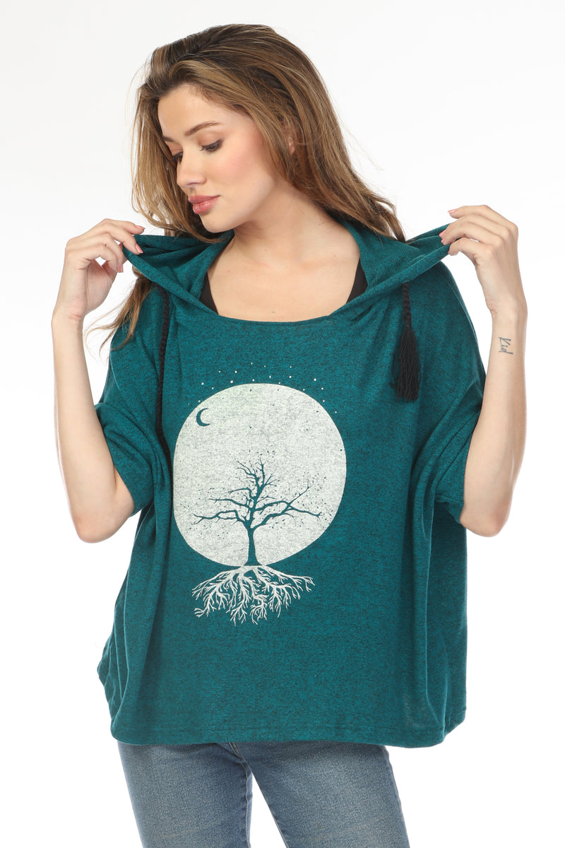 Lunar Tree of Life Oversize Soft Sweater