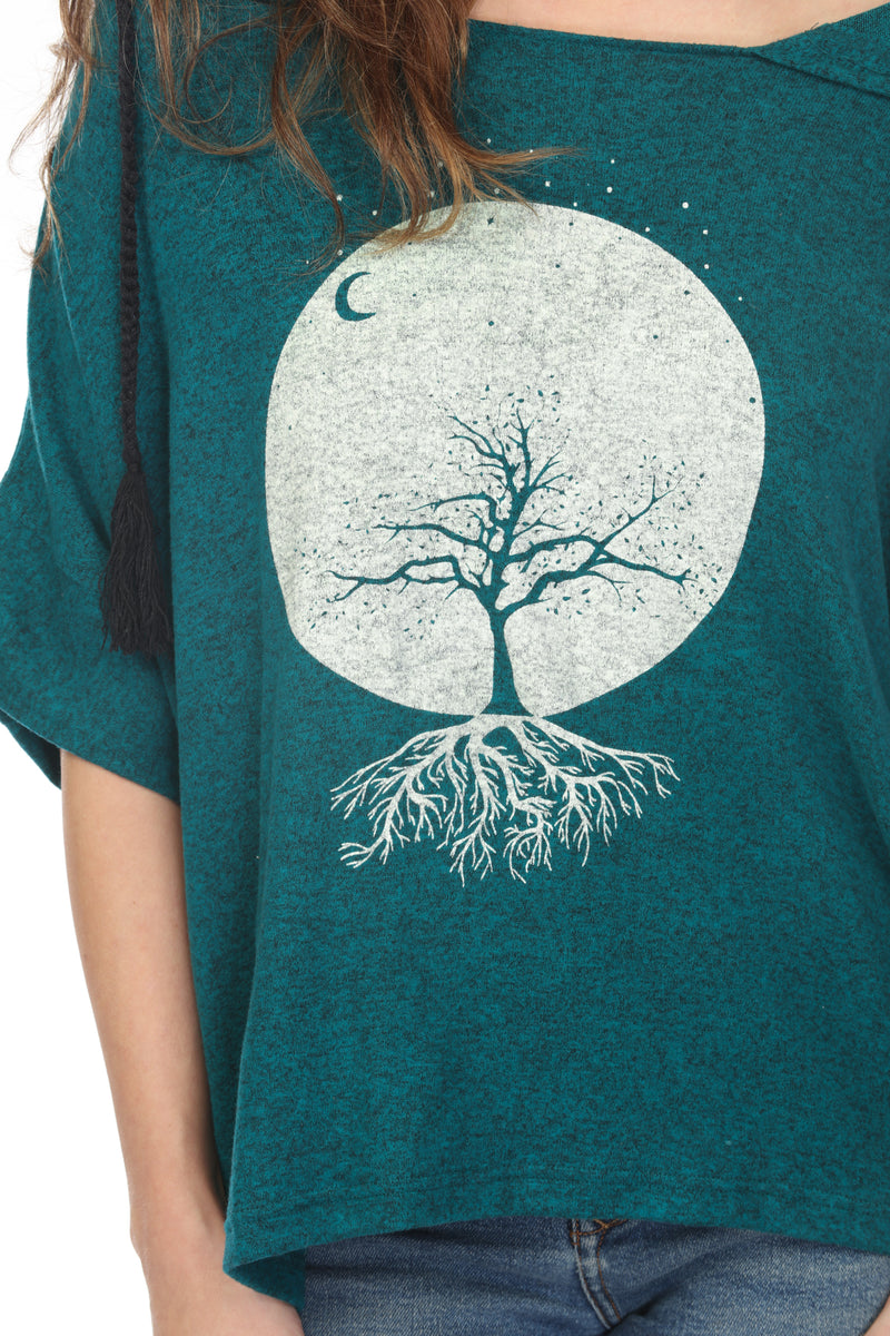 Lunar Tree of Life Oversize Soft Sweater