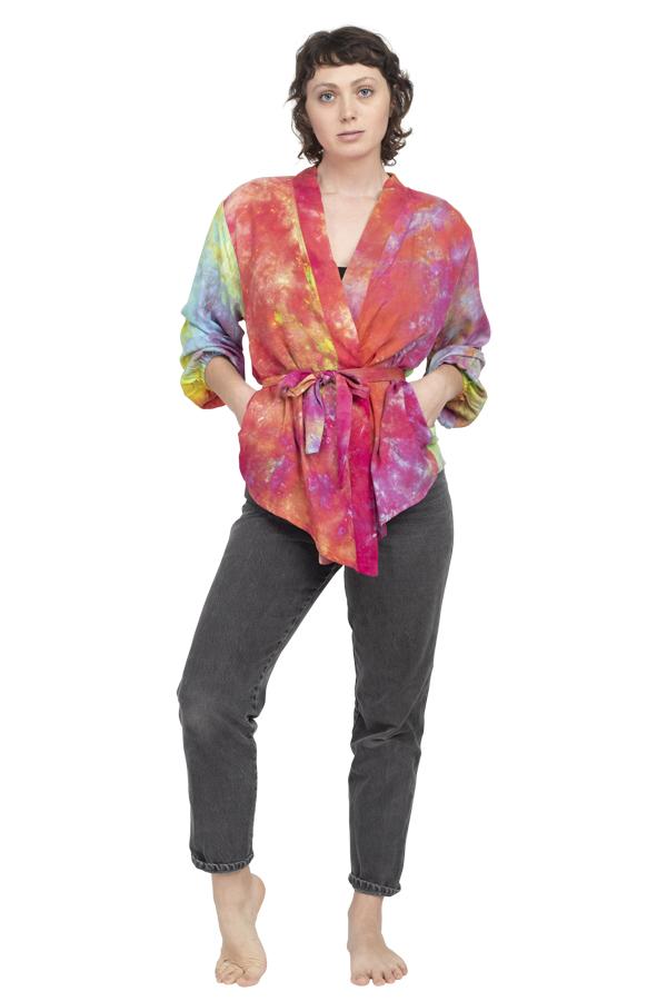 Tie-dye Kimono Wrap