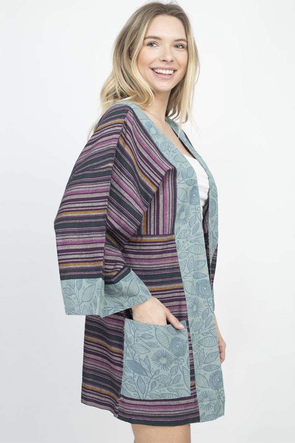 Zinnia Stripe Kimono