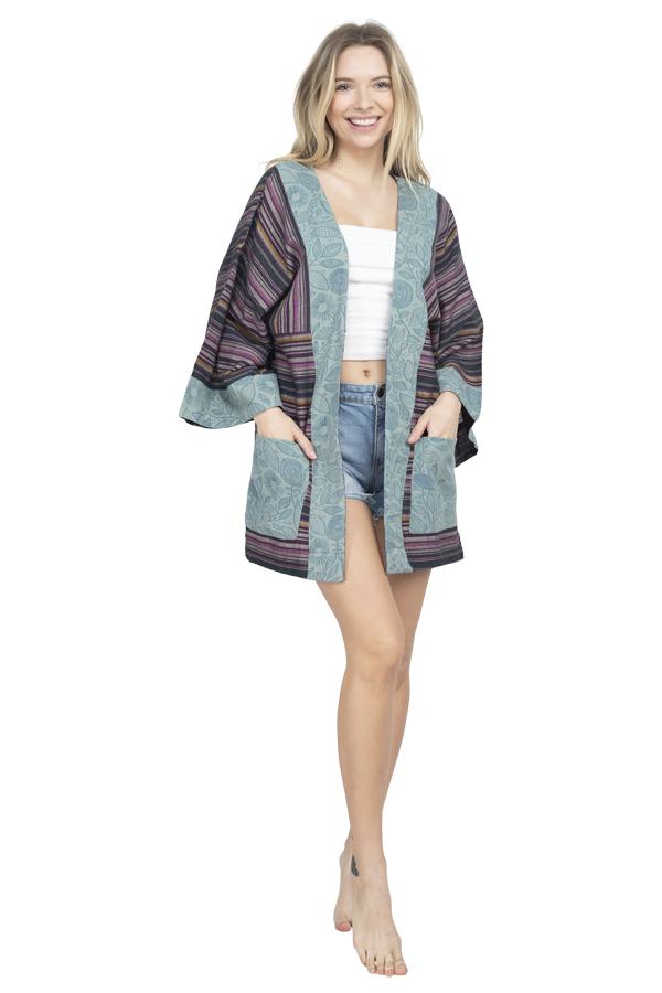 Zinnia Stripe Kimono