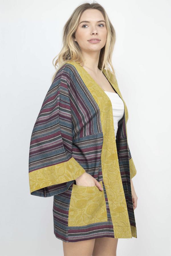 Zinnia Stripe Kimono