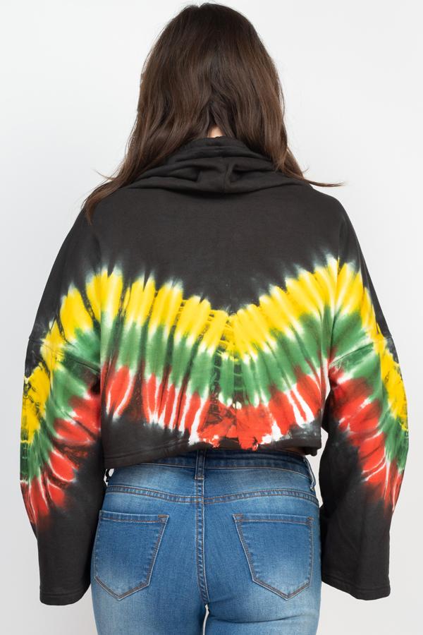 Tie-Dye Cropped Hoodie