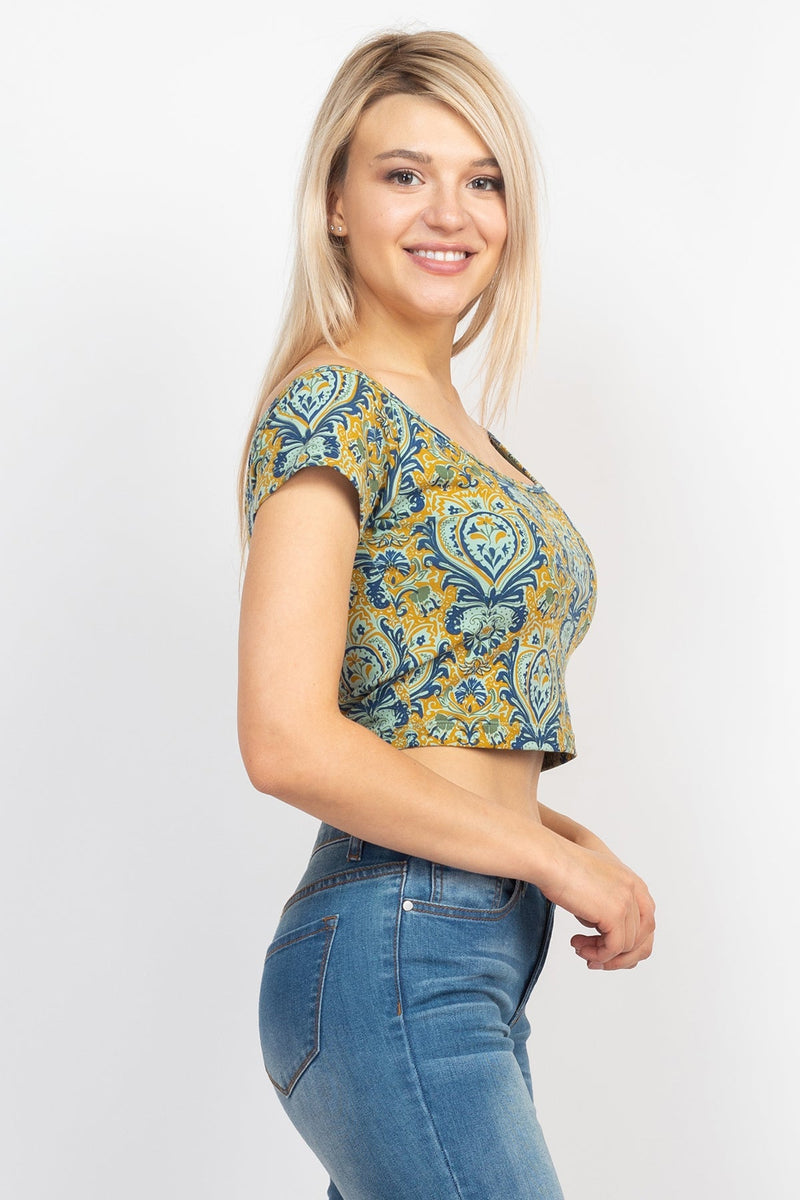 Paisley Off-Shoulder Top