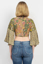 Load image into Gallery viewer, Patchwork Tie Crop Top
