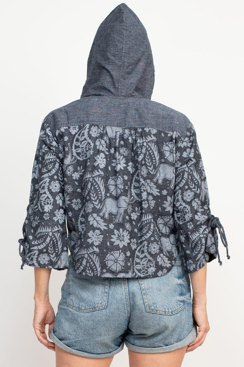 Hemp-Cotton Elephant Baja Hoodie