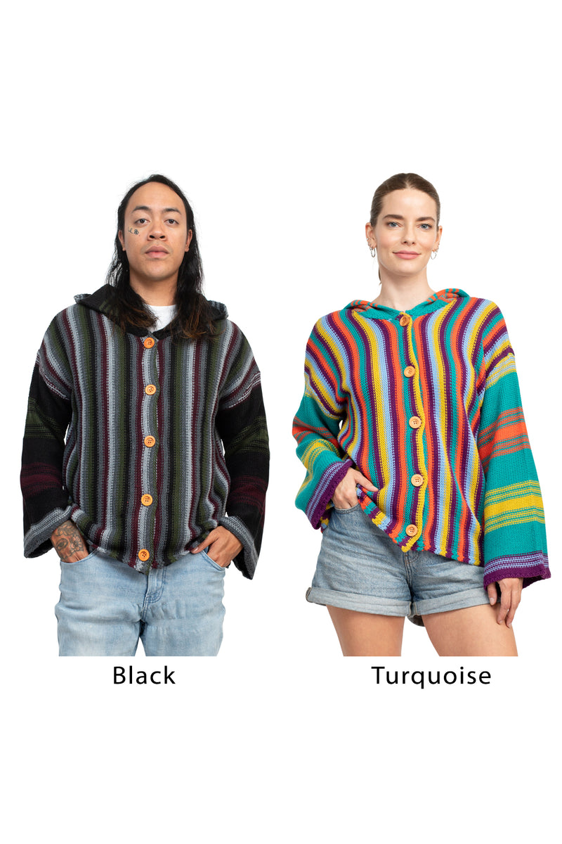 Unisex Striped Knit Sweater