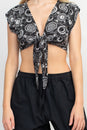 Load image into Gallery viewer, Celestial Tie Front Crop Top
