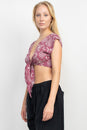 Load image into Gallery viewer, Celestial Tie Front Crop Top
