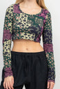 Load image into Gallery viewer, Mushroom Patch Long Sleeve Crop Top
