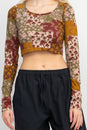 Load image into Gallery viewer, Mushroom Patch Long Sleeve Crop Top
