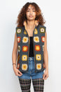 Load image into Gallery viewer, Painted Sq Crochet Fleece Vest
