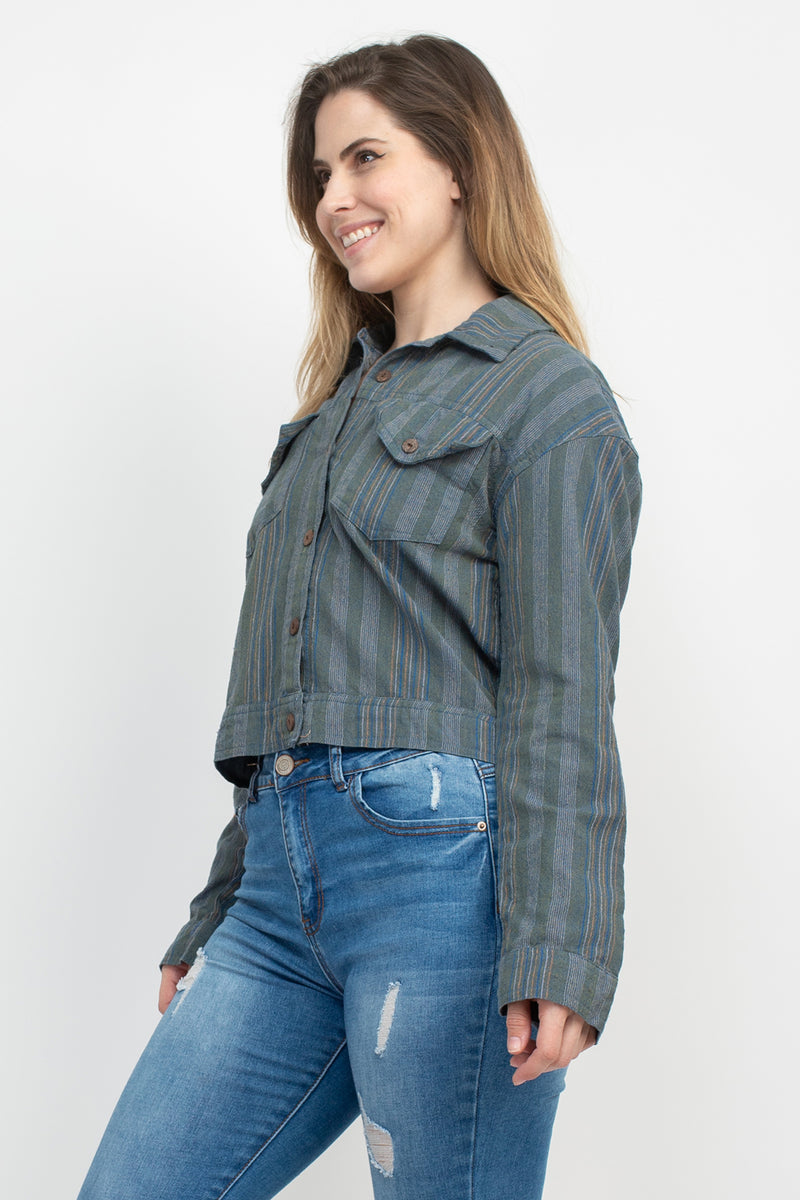 Cotton Striped Rancher Jacket