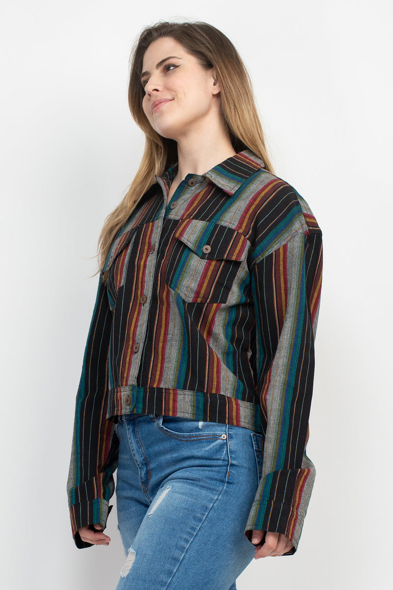 Cotton Striped Rancher Jacket