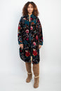 Load image into Gallery viewer, Floral Quilted Velvet Long Jacket
