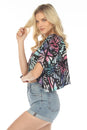 Load image into Gallery viewer, Butterfly Tie-dye Scarf Crop Top
