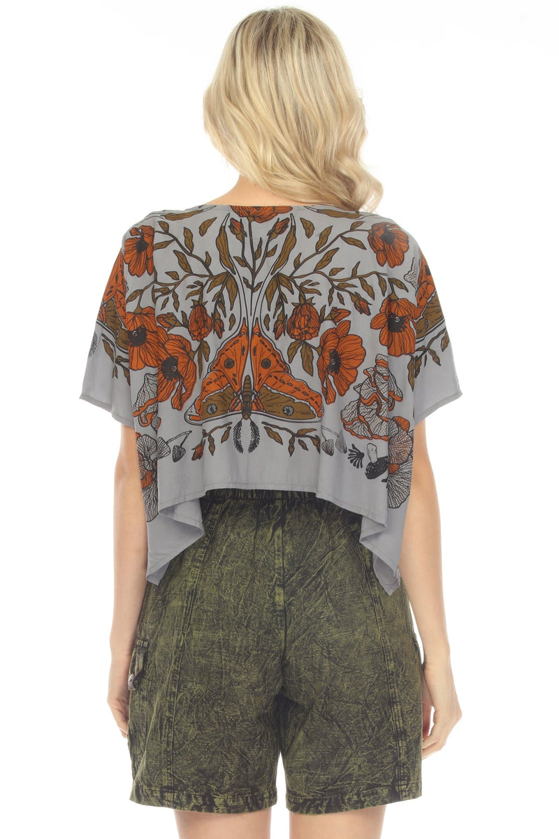 Luna Moth Scarf Crop Top