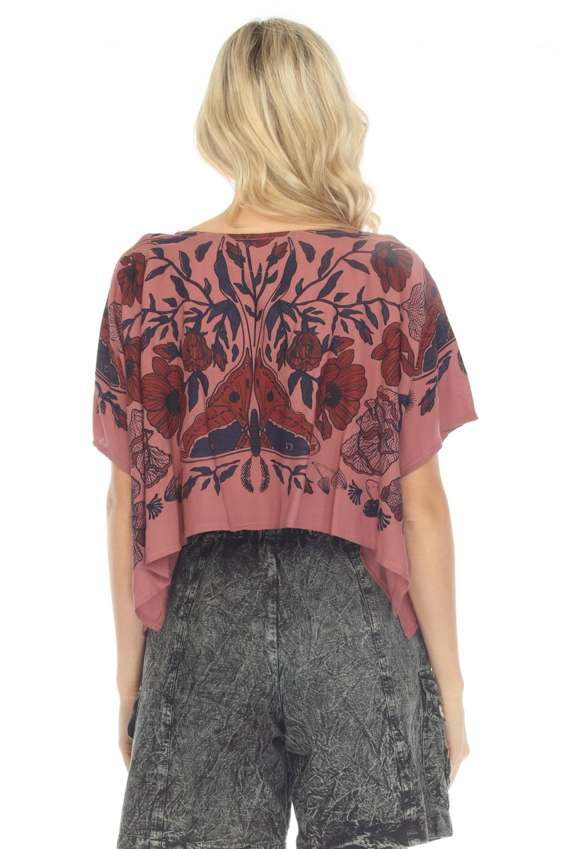 Luna Moth Scarf Crop Top