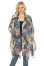 Load image into Gallery viewer, Mushroom Quilt Print Poncho
