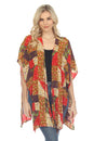 Load image into Gallery viewer, Mushroom Quilt Print Poncho
