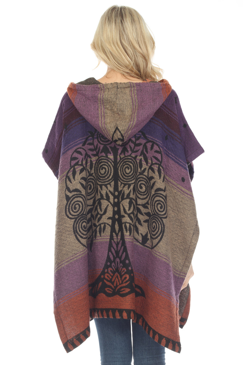 Tree of Life Hoodie Poncho