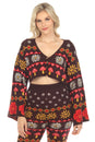 Load image into Gallery viewer, Fair Isle Mushroom Crop Cardigan
