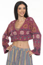Load image into Gallery viewer, Fair Isle Mushroom Crop Cardigan
