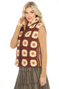 Load image into Gallery viewer, Flower Granny Square Fleece Lined Vest
