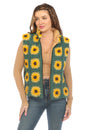 Load image into Gallery viewer, Flower Granny Square Fleece Lined Vest
