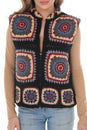 Load image into Gallery viewer, Crochet Mandala Fleece Lined Vest 
