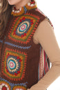 Load image into Gallery viewer, Crochet Mandala Fleece Lined Vest 
