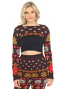 Load image into Gallery viewer, Fair Isle Mushroom Sweater Shrug
