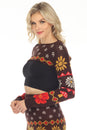 Load image into Gallery viewer, Fair Isle Mushroom Sweater Shrug
