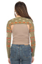 Load image into Gallery viewer, Fair Isle Mushroom Sweater Shrug
