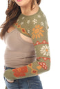 Load image into Gallery viewer, Fair Isle Mushroom Sweater Shrug
