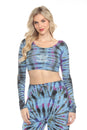 Load image into Gallery viewer, Block Printed Tiedye Crop Top
