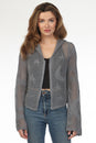 Load image into Gallery viewer, Celestial Lacy Cropped Zip Hoodie
