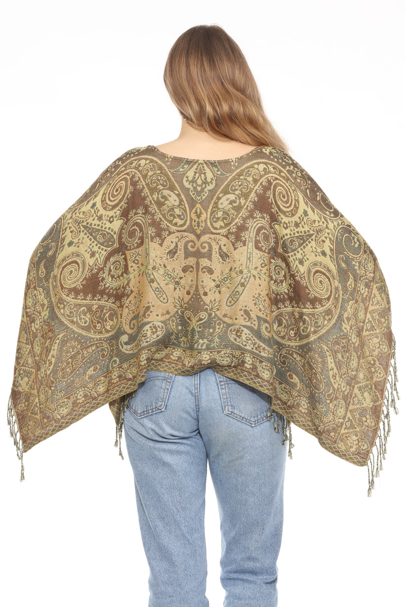 Fringe Paisley Shawl Top