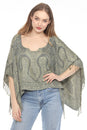 Load image into Gallery viewer, Lotus Paisley Fringe Shawl Top
