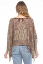 Load image into Gallery viewer, Lotus Paisley Fringe Shawl Top
