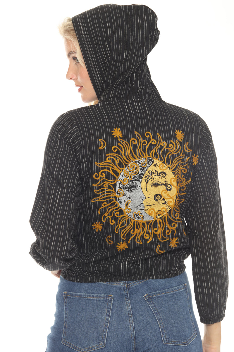 Celestial Emb Bomber Hoodie