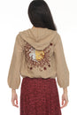 Load image into Gallery viewer, Celestial Emb Bomber Hoodie
